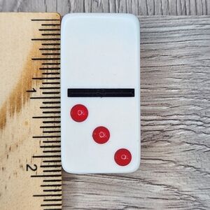 Blank 3 Replacement Dominoes Large Dot Shiny Color 2 X 1 X 5/8th